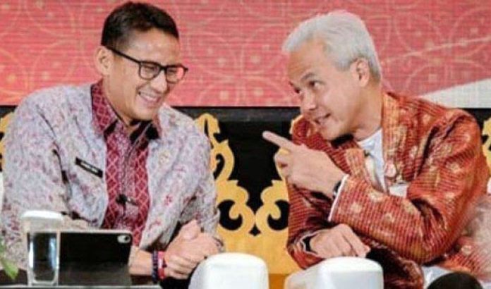 Gubernur Jawa Tengah Ganjar Pranowo semakin kencang dikabarkan akan berduet dengan Sandiaga Uno.