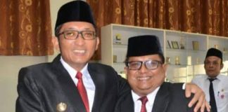 Wali Kota Padang Hendri Septa dan Amrizal Rengganis Camat Nanggalo