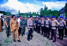 Apel Gelar Pasukan Operasi Pengamanan ini dipimpin langsung oleh Kapolda Maluku Irjen Pol Eddy Sumitro Tambunan, dengan tujuan untuk memastikan kesiapan seluruh personel pengamanan VVIP dalam menyukseskan kegiatan kunjungan kerja (Kunker) RI 2 beserta rombongan di wilayah Ambon yang dilanjutkan dengan pengecekan kesiapan personel maupun materiil.