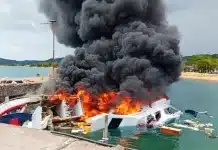 Tragedi Laut Belawan: Kapal Ikan Meledak dan Terbakar, 3 Tewas, 5 Hilang Sebuah kapal penangkap ikan yang mengangkut sekitar 21 anak buah kapal (ABK) terbakar di perairan Belawan, Selasa (7/4/2026) dini hari. (Foto: Ilustrasi)