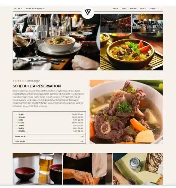 Website Cafe dan Resto 1 Cafe